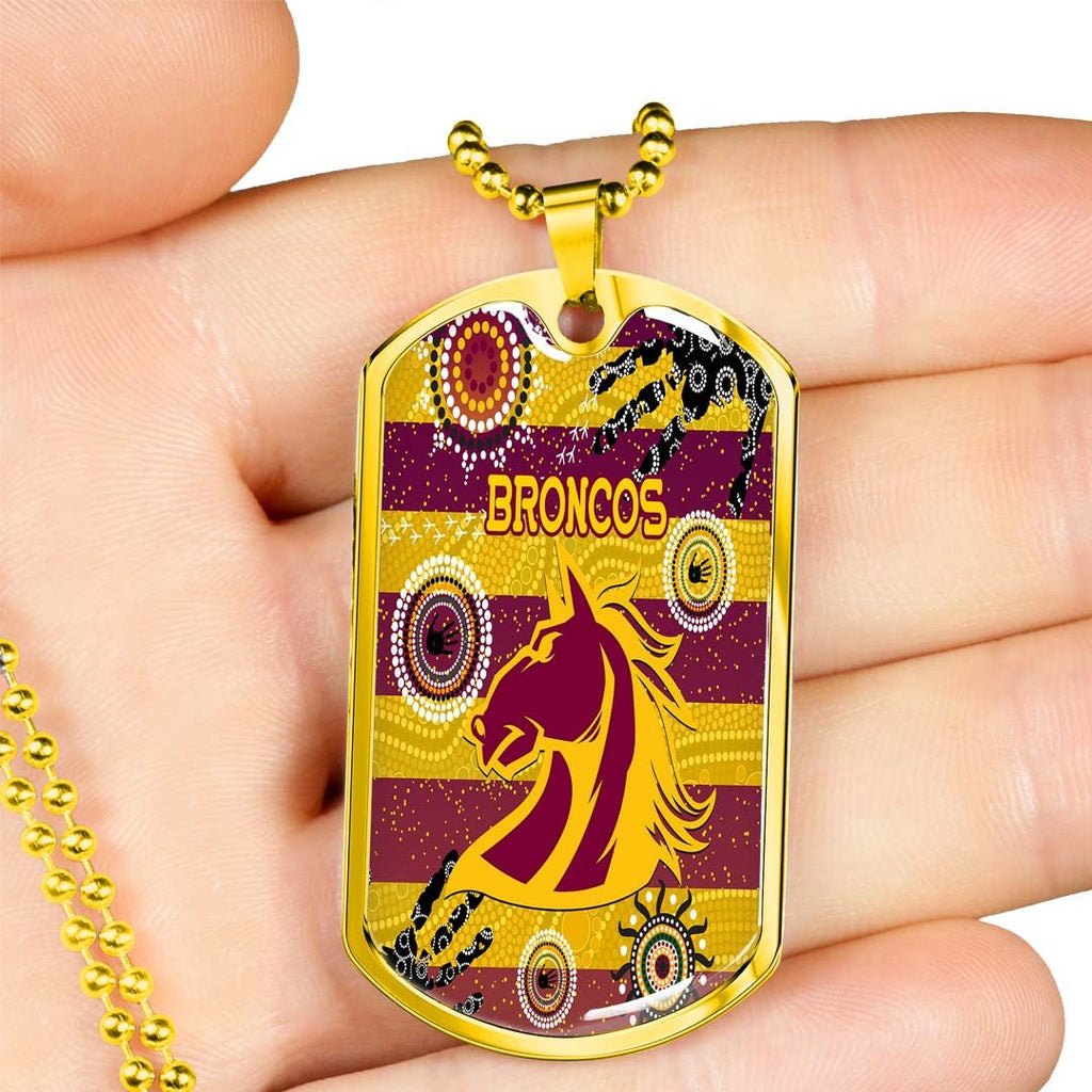 Vibe Hoodie Dog Tag - Brisbane Broncos Indigenous Special Style - Rugby Team Dog Tag