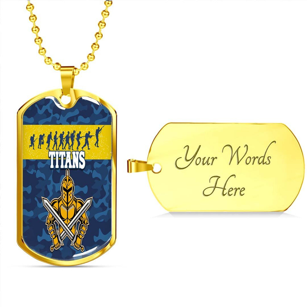 Vibe Hoodie Dog Tag - Gold Coast Titans Victory - Rugby Team Dog Tag