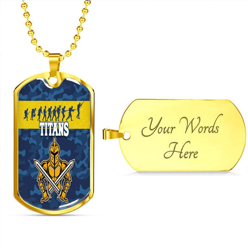 Vibe Hoodie Dog Tag - Gold Coast Titans Victory - Rugby Team Dog Tag