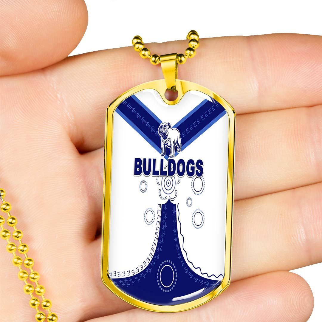 Vibe Hoodie Dog Tag - Canterbury-Bankstown Bulldogs Anzac Day Indigenous - Rugby Team Dog Tag
