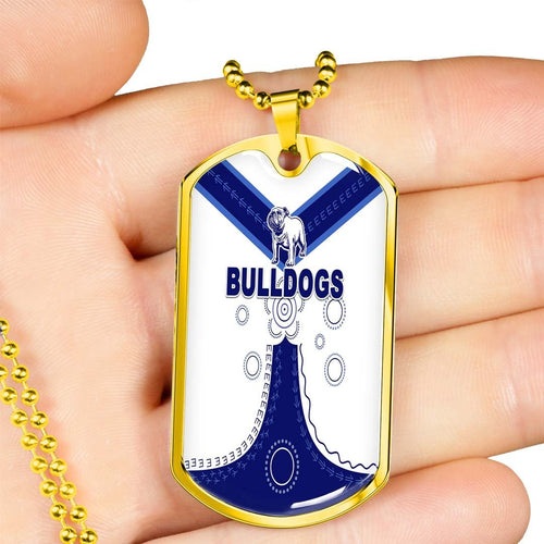 Vibe Hoodie Dog Tag - Canterbury-Bankstown Bulldogs Anzac Day Indigenous - Rugby Team Dog Tag