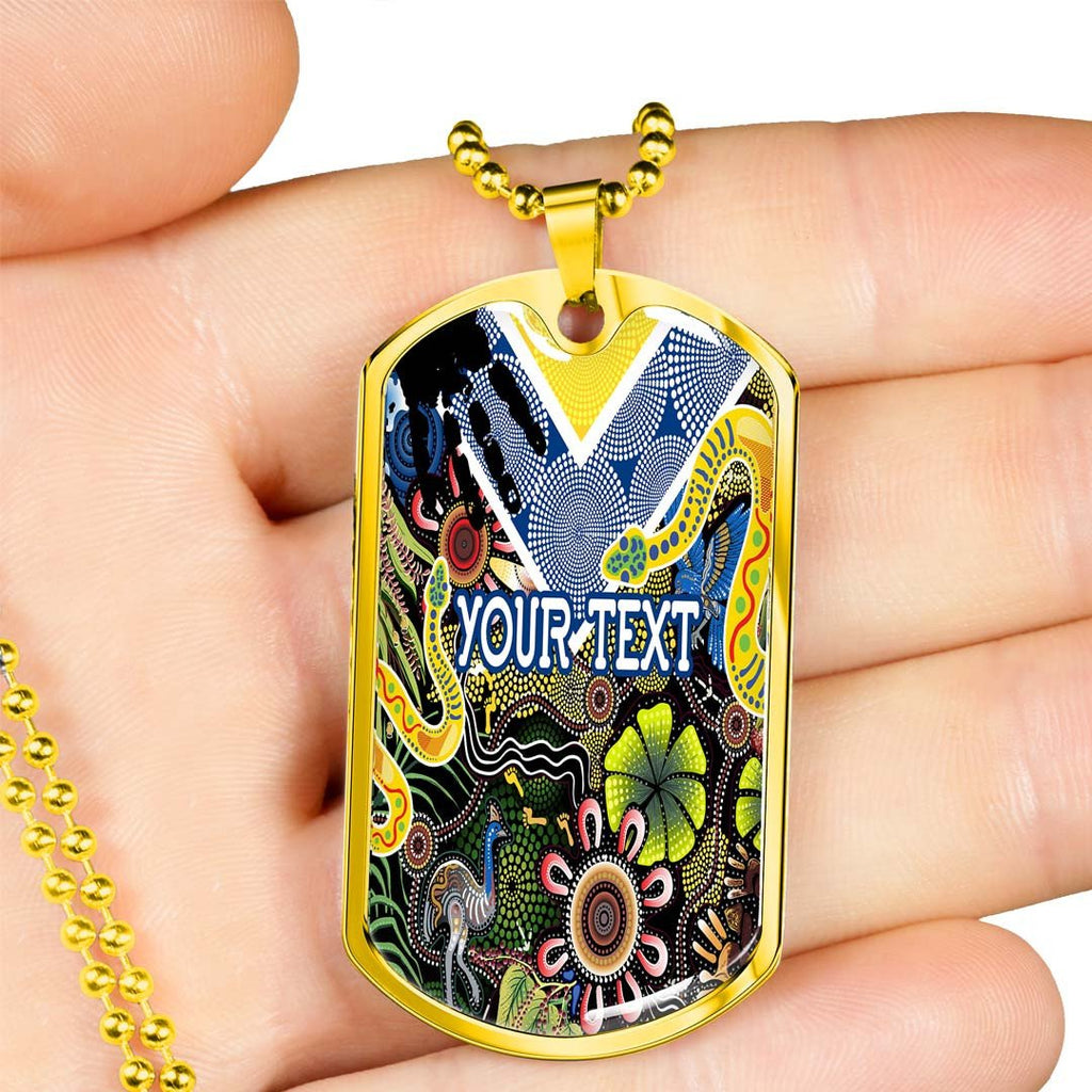 Vibe Hoodie Dog Tag - (Custom) Parramatta Eels Indigenous Naidoc Royal - Rugby Team Dog Tag