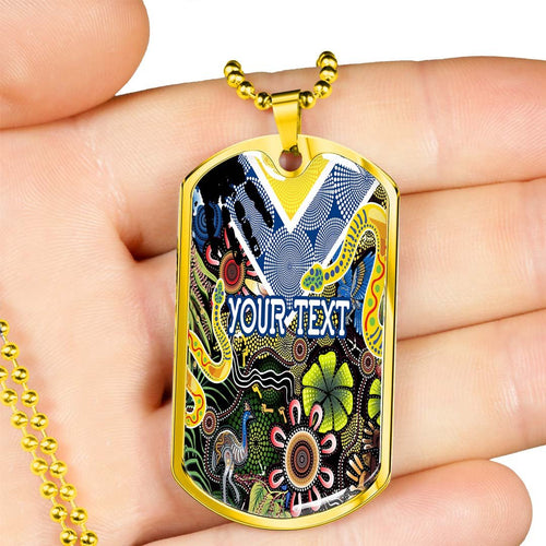 Vibe Hoodie Dog Tag - (Custom) Parramatta Eels Indigenous Naidoc Royal - Rugby Team Dog Tag
