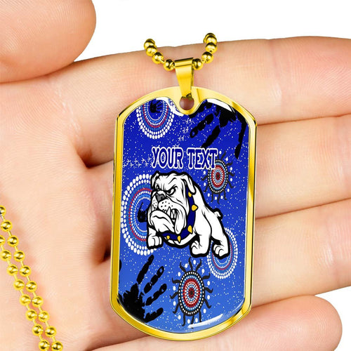Vibe Hoodie Dog Tag - (Custom) Canterbury-Bankstown Bulldogs Indigenous Victorian Vibes - Rugby Team Dog Tag