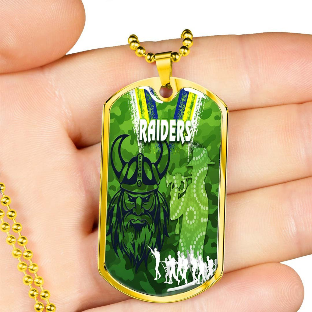 Vibe Hoodie Dog Tag - Canberra Raiders Anzac Day Camo - Rugby Team Dog Tag