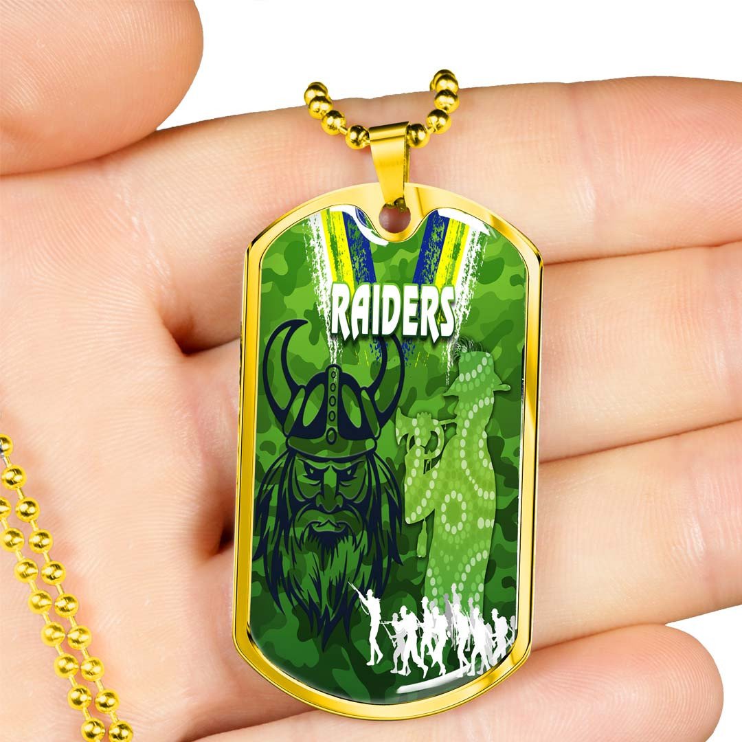 Vibe Hoodie Dog Tag - Canberra Raiders Anzac Day Camo - Rugby Team Dog Tag