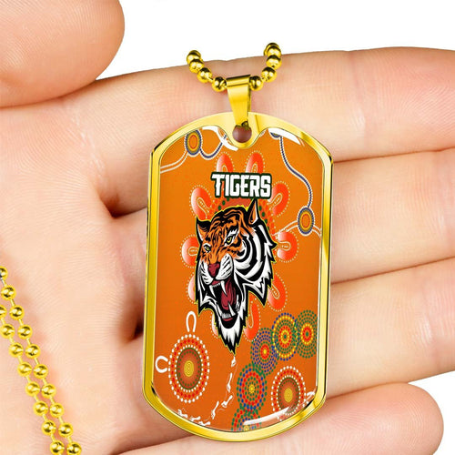 Vibe Hoodie Dog Tag - Wests Tigers Unique Indigenous - Rugby Team Dog Tag