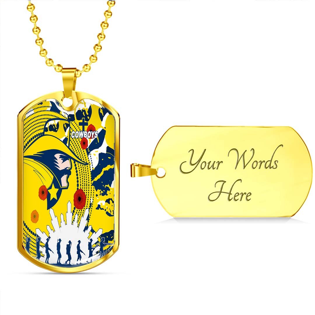 Vibe Hoodie Dog Tag - North Queensland Cowboys Anzac Limited Edition - Rugby Team Dog Tag