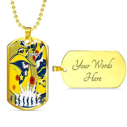 Vibe Hoodie Dog Tag - North Queensland Cowboys Anzac Limited Edition - Rugby Team Dog Tag