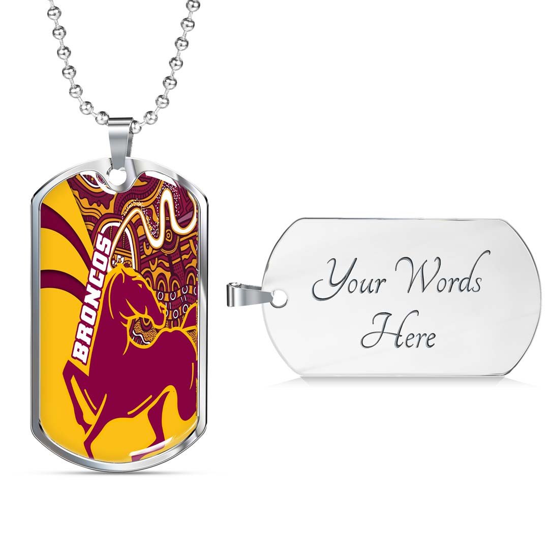 Vibe Hoodie Dog Tag - Brisbane Broncos Indigenous - Rugby Team Dog Tag