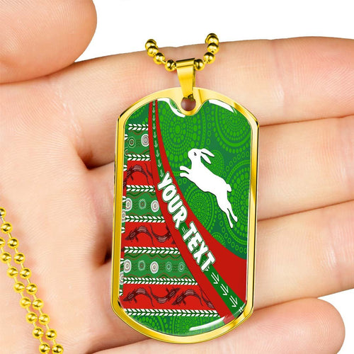Vibe Hoodie Dog Tag - (Custom) South Sydney Rabbitohs Indigenous Aboriginal - Rugby Team Dog Tag