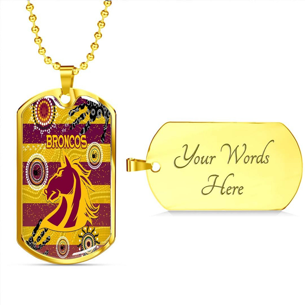 Vibe Hoodie Dog Tag - Brisbane Broncos Indigenous Special Style - Rugby Team Dog Tag