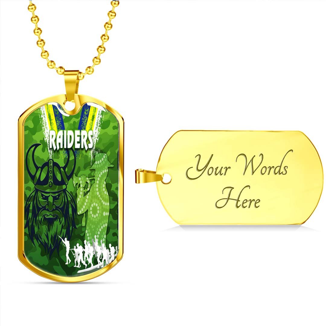 Vibe Hoodie Dog Tag - Canberra Raiders Anzac Day Camo - Rugby Team Dog Tag