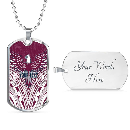Vibe Hoodie Dog Tag - (Custom) Manly-Warringah Sea Eagles Maori - Rugby Team Dog Tag