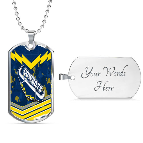 Vibe Hoodie Dog Tag - North Queensland Cowboys Camo Style - Rugby Team Dog Tag