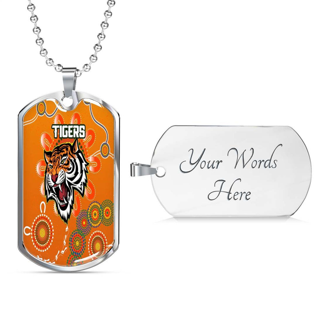 Vibe Hoodie Dog Tag - Wests Tigers Unique Indigenous - Rugby Team Dog Tag