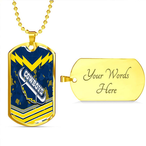 Vibe Hoodie Dog Tag - North Queensland Cowboys Camo Style - Rugby Team Dog Tag