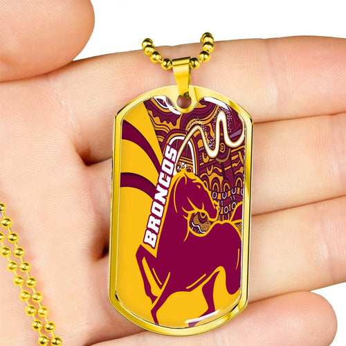 Vibe Hoodie Dog Tag - Brisbane Broncos Indigenous - Rugby Team Dog Tag