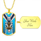 Vibe Hoodie Dog Tag - Gold Coast Titans Simple Indigenous - Rugby Team Dog Tag