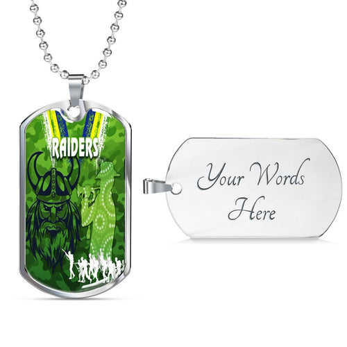 Vibe Hoodie Dog Tag - Canberra Raiders Anzac Day Camo - Rugby Team Dog Tag