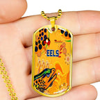 Vibe Hoodie Dog Tag - Parramatta Eels Indigenous Naidoc Yellow Version - Rugby Team Dog Tag