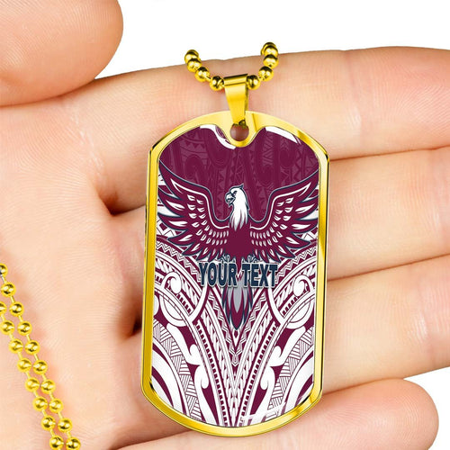 Vibe Hoodie Dog Tag - (Custom) Manly-Warringah Sea Eagles Maori - Rugby Team Dog Tag