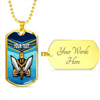 Vibe Hoodie Dog Tag - (Custom) Gold Coast Titans Simple - Rugby Team Dog Tag