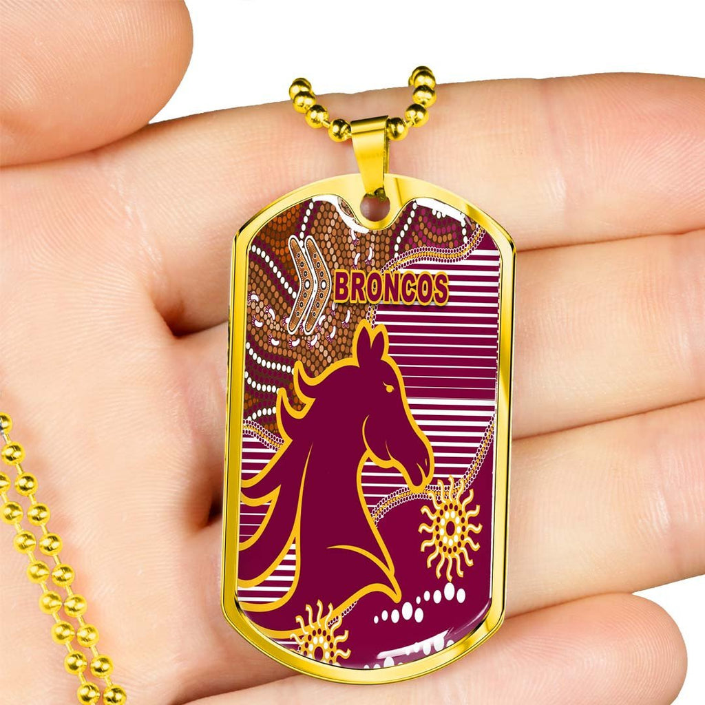 Vibe Hoodie Dog Tag - Brisbane Broncos Indigenous Version 2.0 - Rugby Team Dog Tag