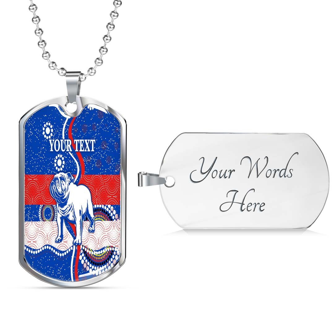 Vibe Hoodie Dog Tag - (Custom) Canterbury-Bankstown Bulldogs Unique Indigenous - Rugby Team Dog Tag