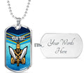 Vibe Hoodie Dog Tag - (Custom) Gold Coast Titans Simple - Rugby Team Dog Tag