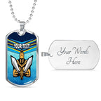 Vibe Hoodie Dog Tag - (Custom) Gold Coast Titans Simple - Rugby Team Dog Tag