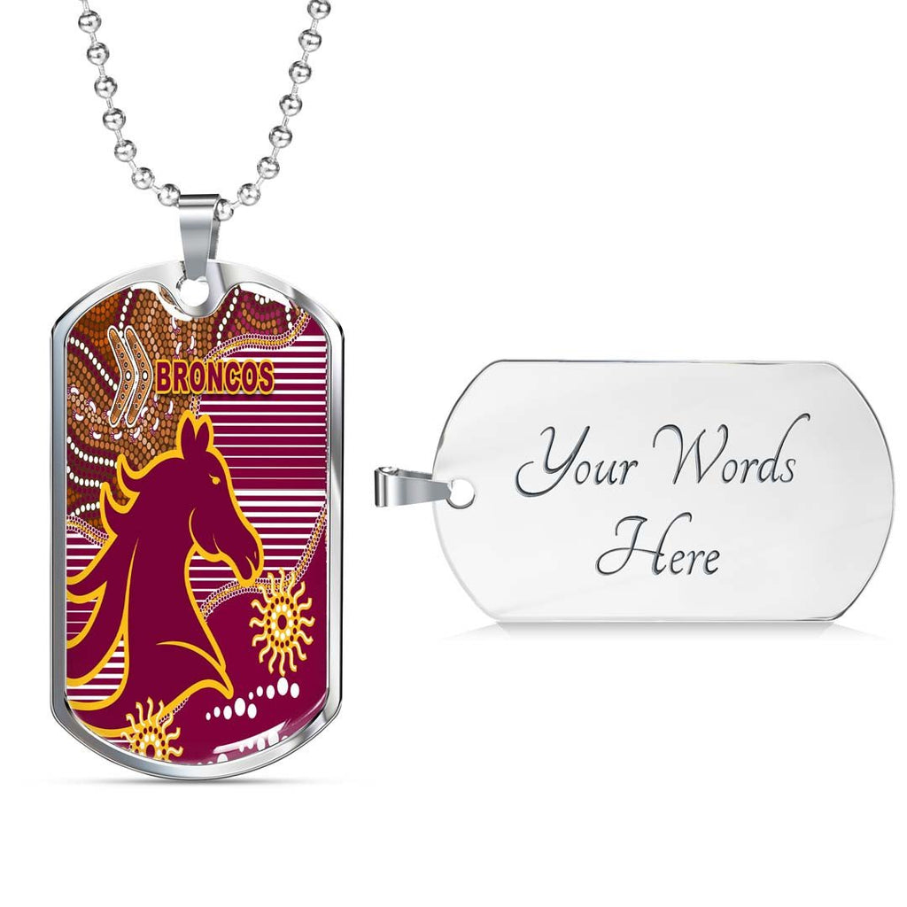 Vibe Hoodie Dog Tag - Brisbane Broncos Indigenous Version 2.0 - Rugby Team Dog Tag