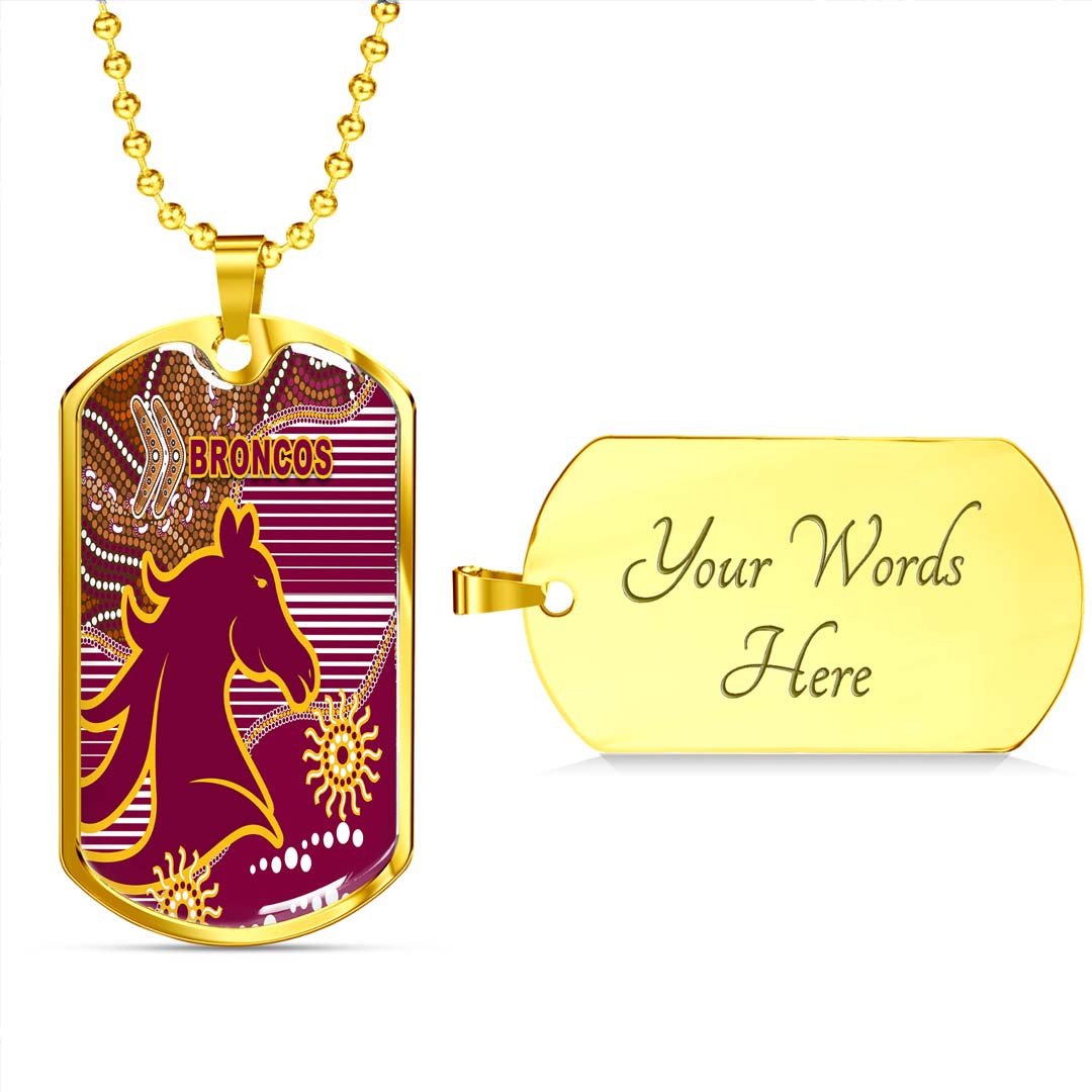 Vibe Hoodie Dog Tag - Brisbane Broncos Indigenous Version 2.0 - Rugby Team Dog Tag