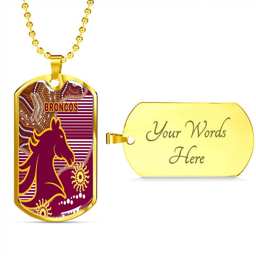 Vibe Hoodie Dog Tag - Brisbane Broncos Indigenous Version 2.0 - Rugby Team Dog Tag