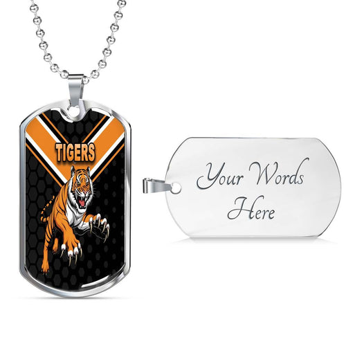 Vibe Hoodie Dog Tag - Wests Tigers Original - Rugby Team Dog Tag