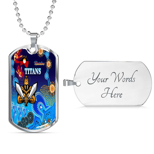 Vibe Hoodie Dog Tag - Gold Coast Titans Naidoc - Rugby Team Dog Tag
