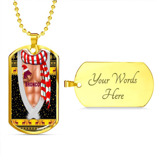 Vibe Hoodie Dog Tag - Brisbane Broncos Christmas Six Pack Style - Rugby Team Dog Tag