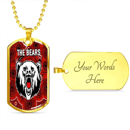 Vibe Hoodie Dog Tag - (Custom) North Sydney Bears Special Indigenous - Rugby Team Dog Tag