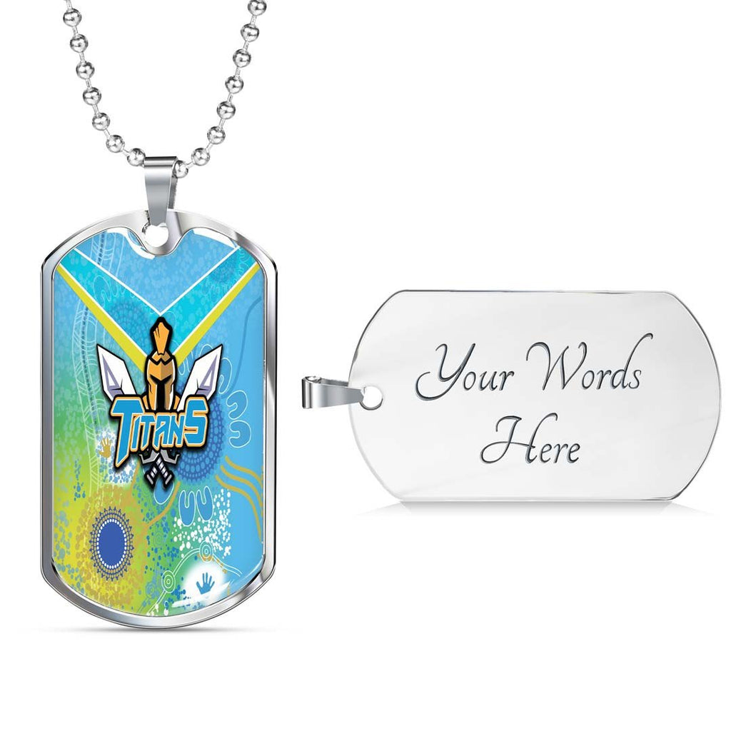 Vibe Hoodie Dog Tag - Gold Coast Titans Indigenous Special Style - Rugby Team Dog Tag