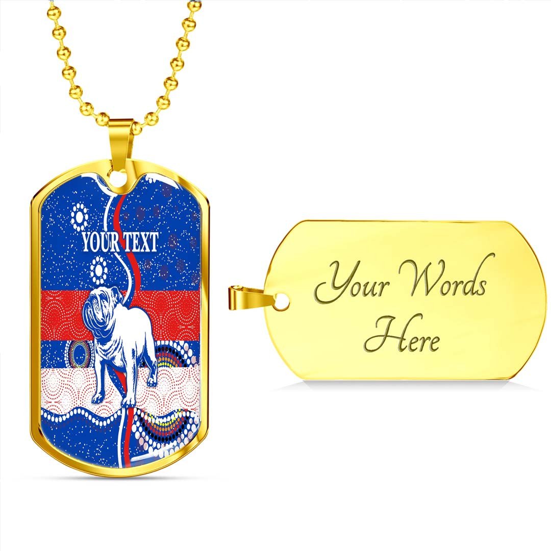 Vibe Hoodie Dog Tag - (Custom) Canterbury-Bankstown Bulldogs Unique Indigenous - Rugby Team Dog Tag