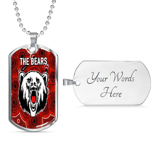 Vibe Hoodie Dog Tag - (Custom) North Sydney Bears Special Indigenous - Rugby Team Dog Tag