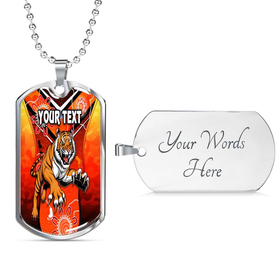 Vibe Hoodie Dog Tag - (Custom) Wests Tigers Special Indigenous - Rugby Team Dog Tag