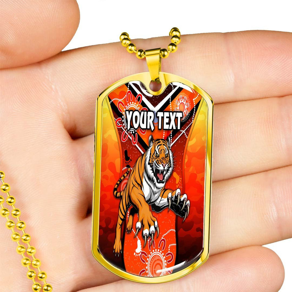Vibe Hoodie Dog Tag - (Custom) Wests Tigers Special Indigenous - Rugby Team Dog Tag