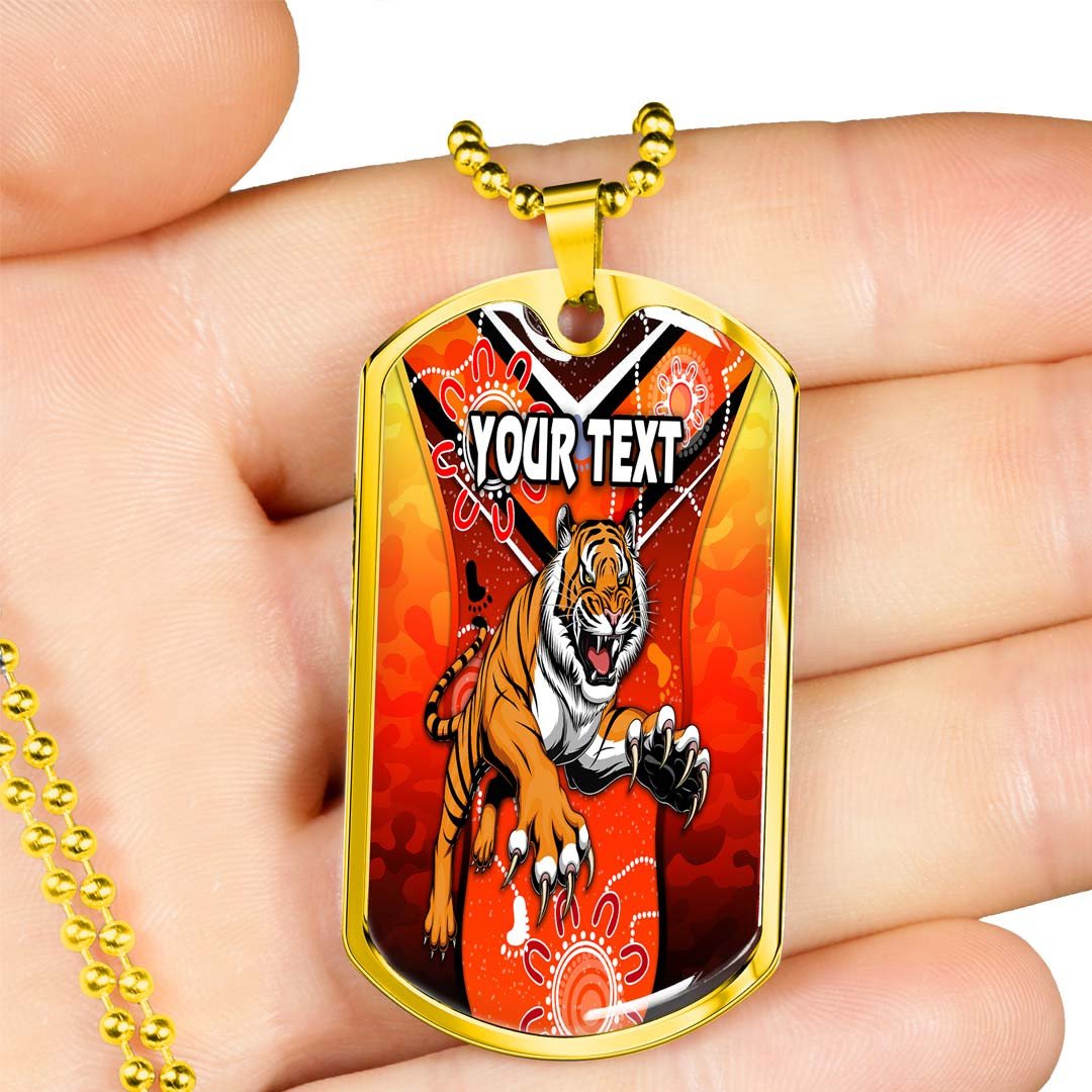 Vibe Hoodie Dog Tag - (Custom) Wests Tigers Special Indigenous - Rugby Team Dog Tag