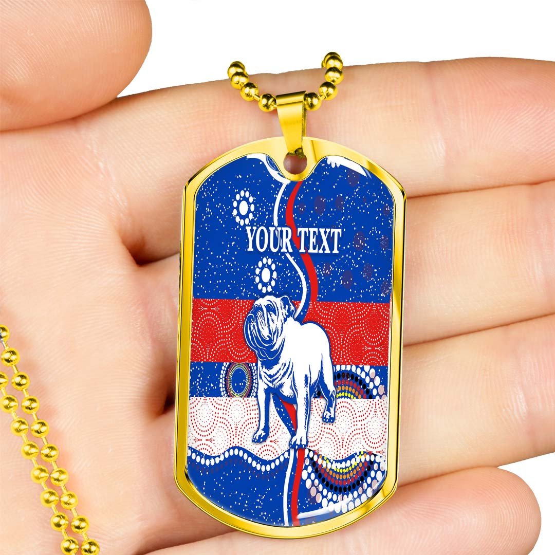 Vibe Hoodie Dog Tag - (Custom) Canterbury-Bankstown Bulldogs Unique Indigenous - Rugby Team Dog Tag