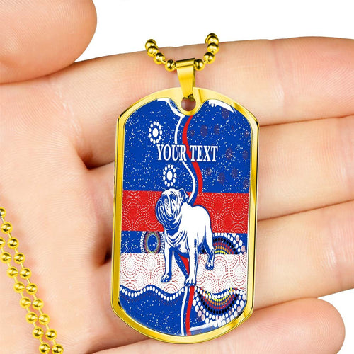 Vibe Hoodie Dog Tag - (Custom) Canterbury-Bankstown Bulldogs Unique Indigenous - Rugby Team Dog Tag