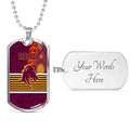 Vibe Hoodie Dog Tag - (Custom) Brisbane Broncos Indigenous, Poppy - Rugby Team Dog Tag