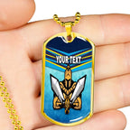 Vibe Hoodie Dog Tag - (Custom) Gold Coast Titans Simple - Rugby Team Dog Tag