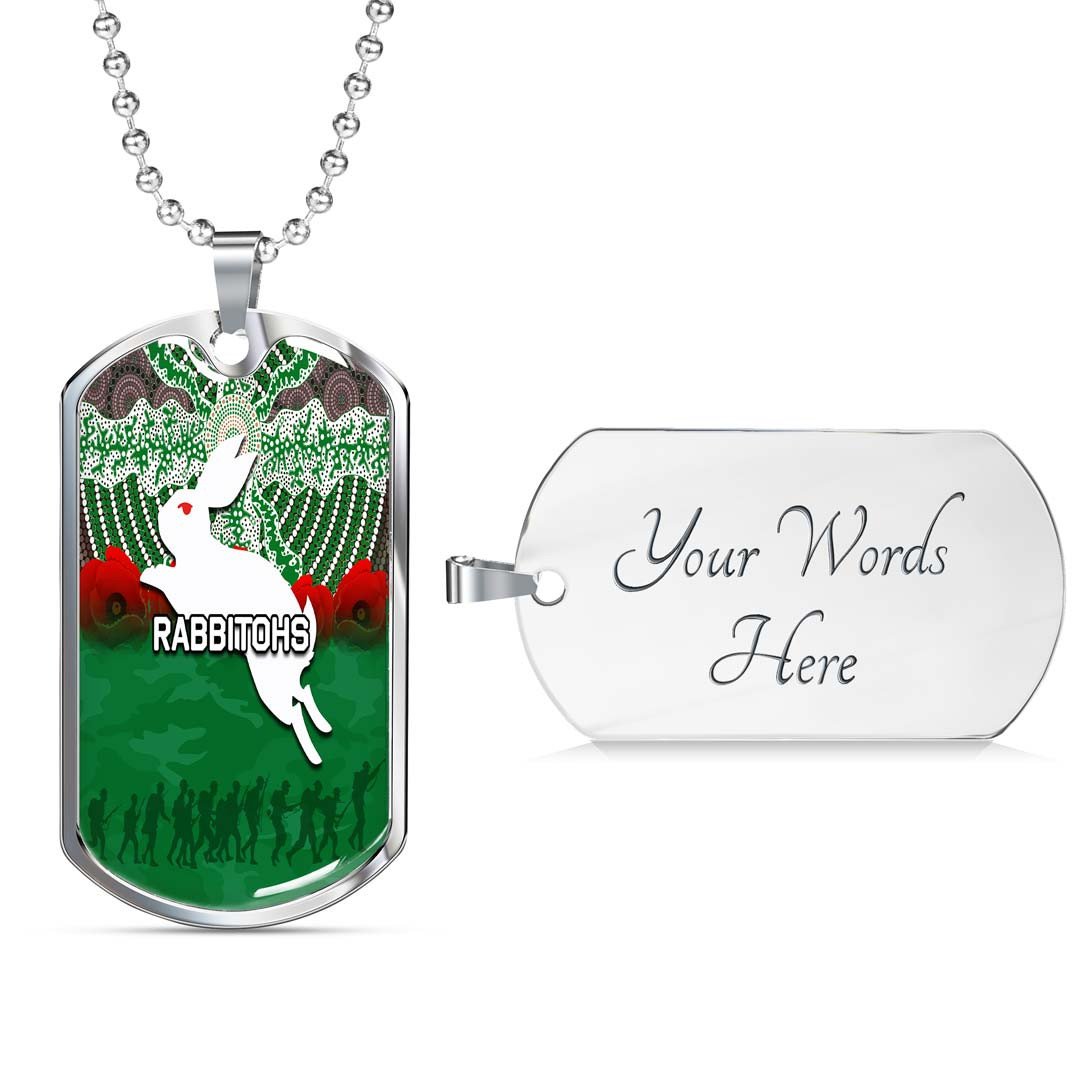 Vibe Hoodie Dog Tag - South Sydney Rabbitohs Anzac Day - Rugby Team Dog Tag