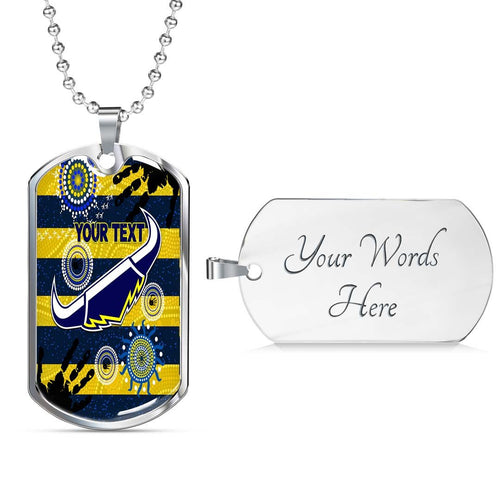 Vibe Hoodie Dog Tag - (Custom) North Queensland Cowboys Anzac Special Style (Navy) - Rugby Team Dog Tag